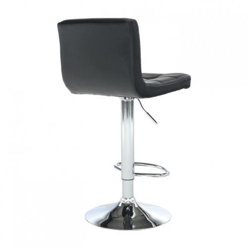 Barová židle KANDY NEW — ekokůže černá/chrom