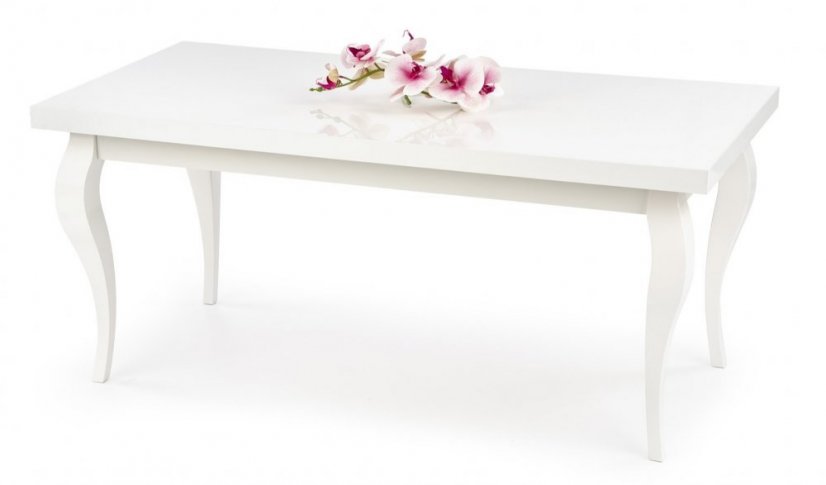 Konferenční stolek MOZARTA – masiv, MDF, bílá