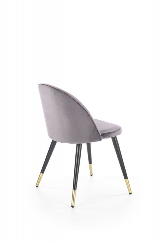 Jedálenská stolička TOPEKA –⁠ kov/látka, sivá