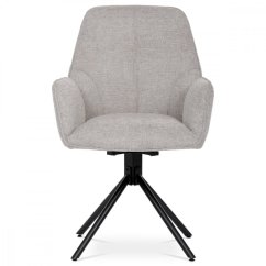 Jedálenská otočné kreslo BASTET — kov, látka, čierna / krémová