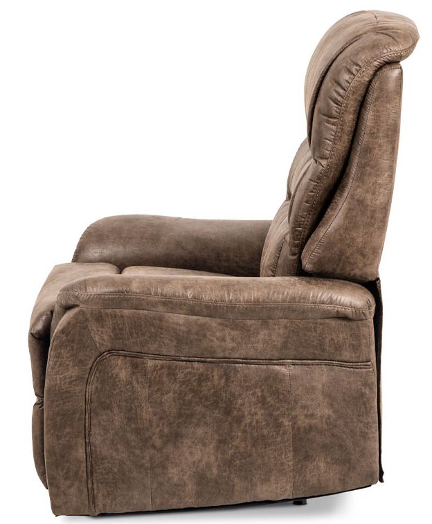 TV křeslo ISLA — hnědá, imitace broušené kůže