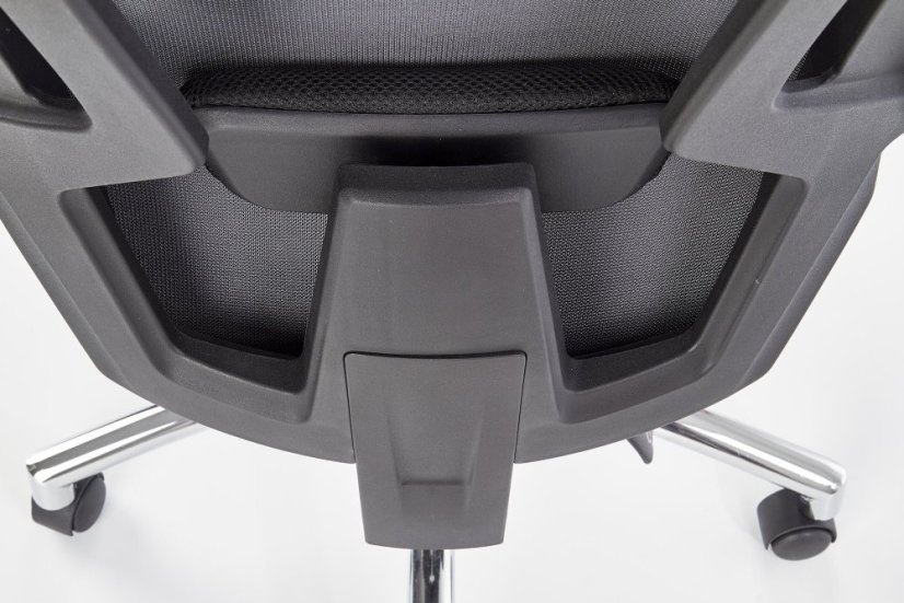 Kancelárske kreslo s podnožkou FREEMAN – látka, sieť, čierna / šedá