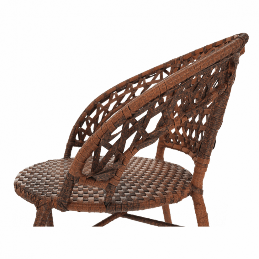 Zahradní set JARUB — ratan, sklo, hnědá Kondela