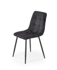 Jedálenská stolička ALTA — kov, látka, čierná