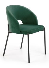 Jedálenské kresielko AKRO – zamat, tmavo zelená