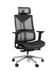 Kancelárska ergonomická stolička Sego ERGO AIR — sieť, čierna