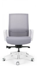 Kancelářská ergonomická židle BESTUHL S27 WHITE — šedá, snímatelný potah