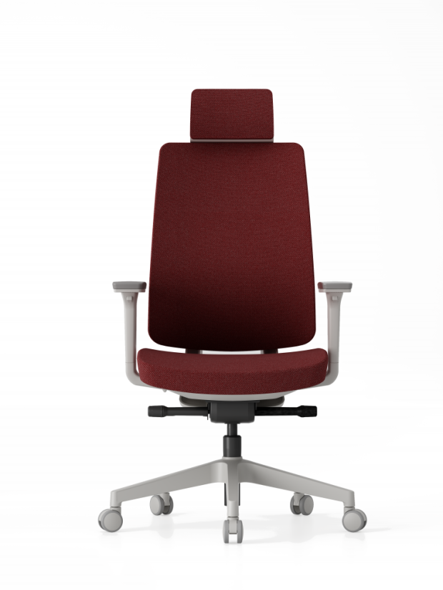 Kancelárska ergonomická stolička K50 — biela, viac farieb - Barevné provedení K50 White: Červená