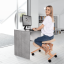 Ergonomická kľakačka GROCO – krémová látka, drevo buk