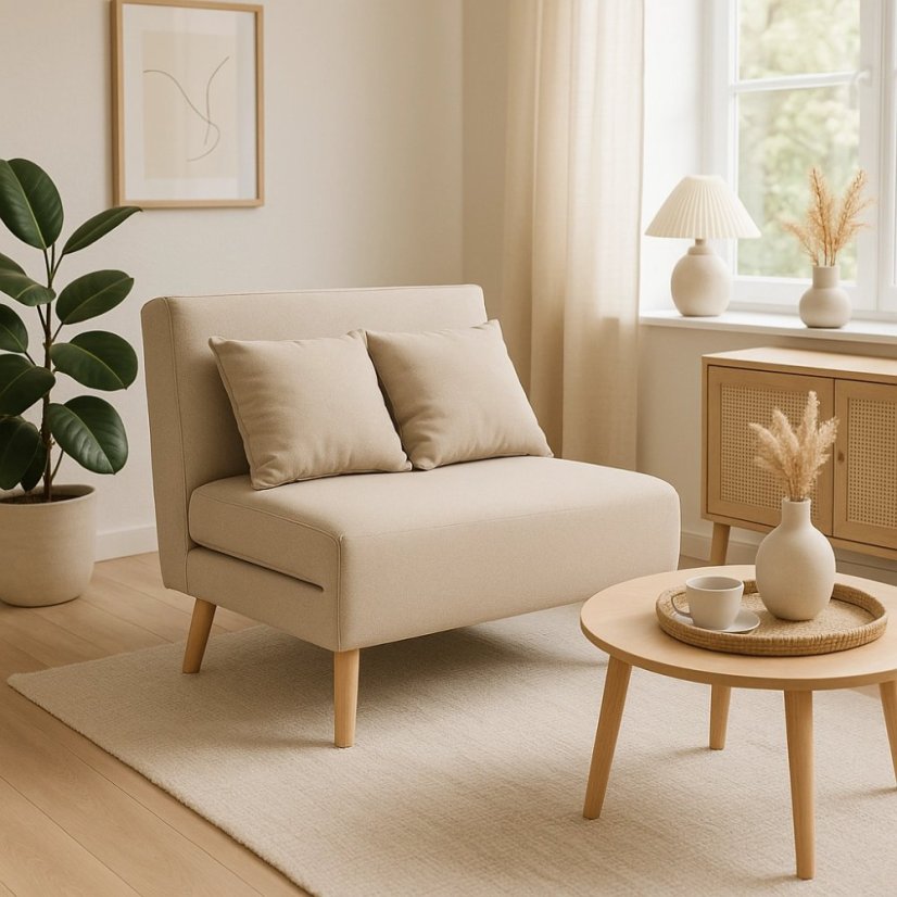 Elegantné béžové kreslo MARRY 2 pre moderné interiéry