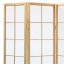 Drevený paraván PARVIO 4 dielny – masív smrek a biela textília