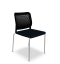 Konferenční židle TIME 171-N4 – černý plast, čalouněný sedák, více barev, LD Seating