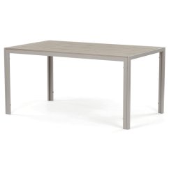 Zahradní stůl METRAXO — 150x90 cm, kov, polywood, béžová, Autronic