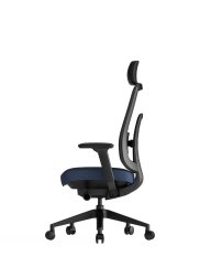 Kancelářská ergonomická židle K42  SP – síť/ čalouněná, modrá