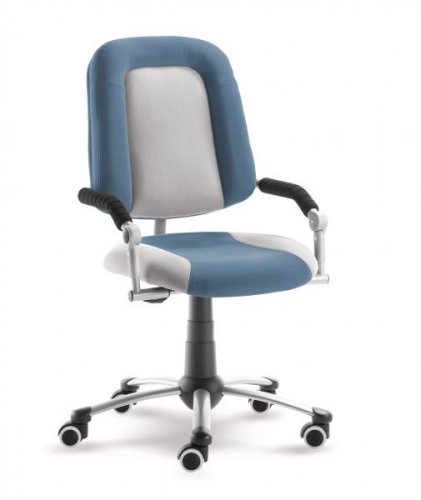 Rostoucí dětská židle na kolečkách Mayer FREAKY SPORT – s područkami - Čalounění Freaky Sport: Aquaclean modrá/šedá 2430 08 392