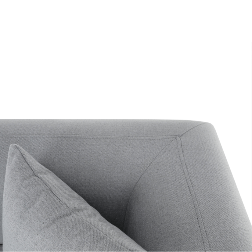 Rohová pohovka BROKEN – látka, šedá, levá Kondela