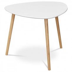 Konferenční stolek KLEFA II — bambus, přírodní / bílá
