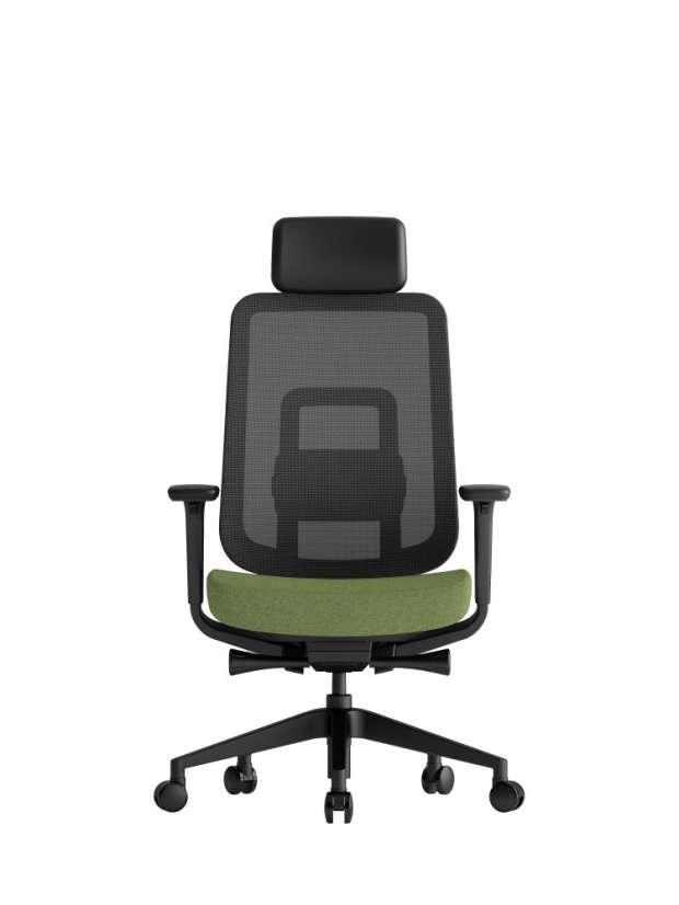 Kancelářská ergonomická židle K42  SP – síť/ čalouněná, zelená
