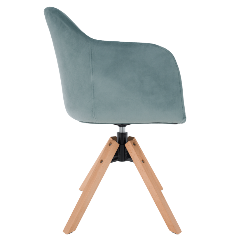 Otočné jedálenské kresielko DALIO – látka, masív, viac farieb - Čalúnenie DALIO: béžová / buk