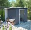 Zahradní domek CHESTERA –⁠ kov, šedá, 257x184x142 cm