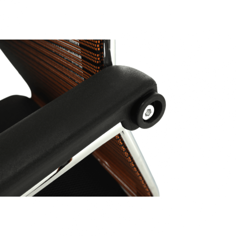 Konferenčná stolička ESIN - sieť/látka, viacfarebná - Farbové varianty ESIN: Hneda/čierna