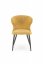 Jedálenská stolička MERMA — oceľ, látka, žltá