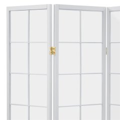 Paraván PARVIO 4D Smrek a Textília, Biely Matný Lak Autronic