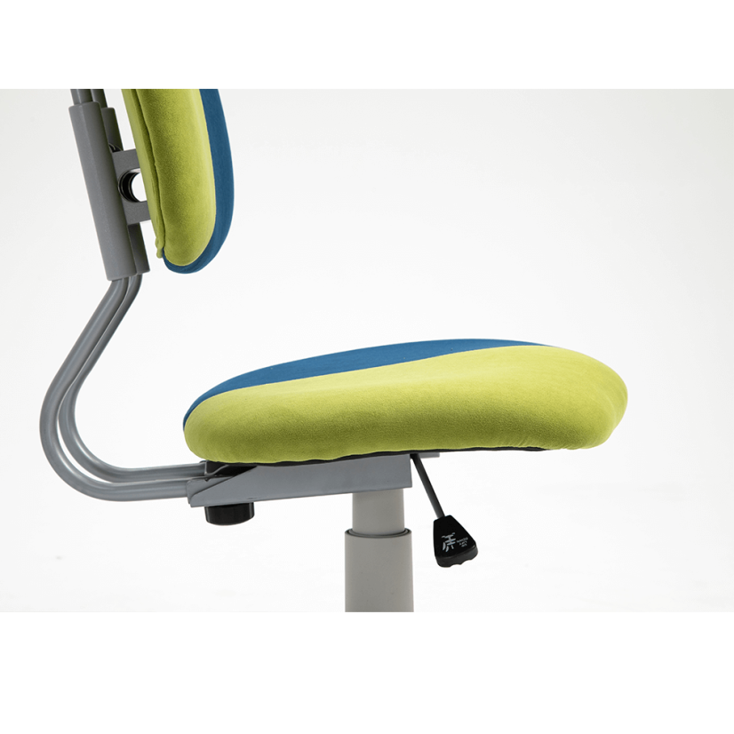 Detská rastúca stolička RAIDON – látka, plast, zelená / modrá / sivá