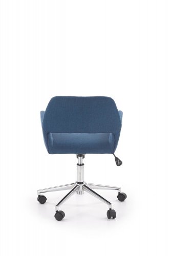 Designová kancelářská židle MOREL - kov, látka, modrá
