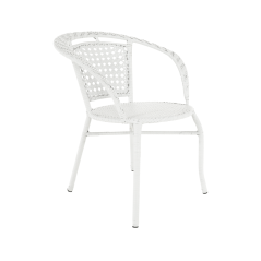 Zahradní set JENAR 1 + 2 – umělý ratan, bílá Kondela