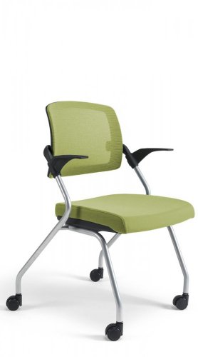 Konferenční židle na kolečkách Bestuhl U20 BLACK — více barev, stohovatelná