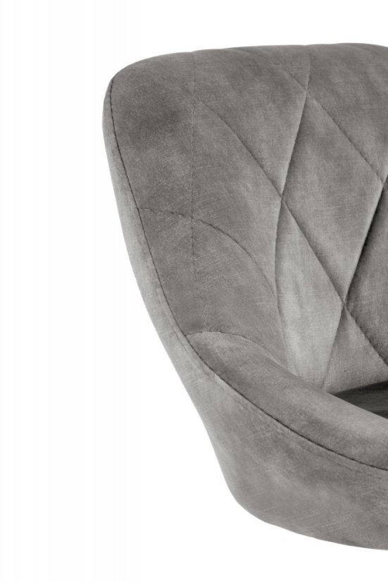 Barová židle FRIZZ - látka, ocel, černá / šedá Halmar