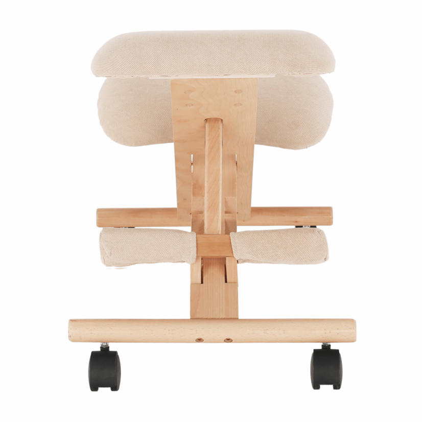Ergonomická kľakačka GROCO – krémová látka, drevo buk
