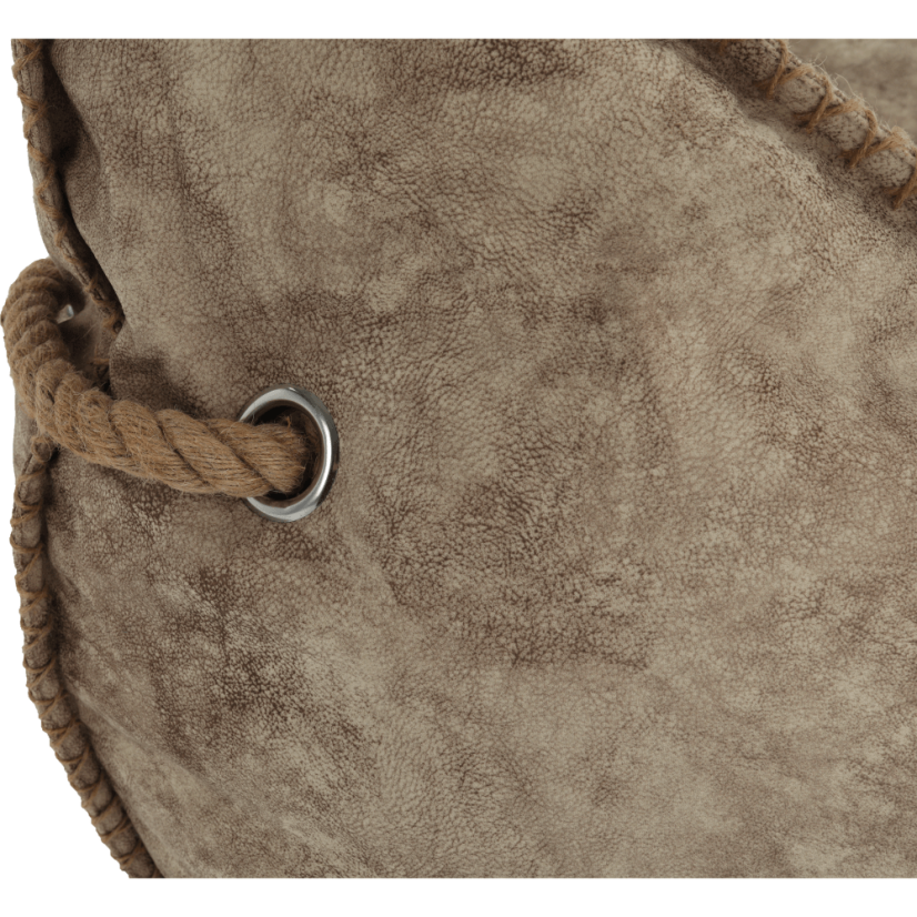 Sedací vak s taburetom FOLAN — béžovohnedá