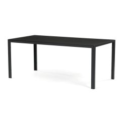 Zahradní stůl GRANDIS – hliníkový s polywood deskou, 180x90 cm, šedý, Autronic