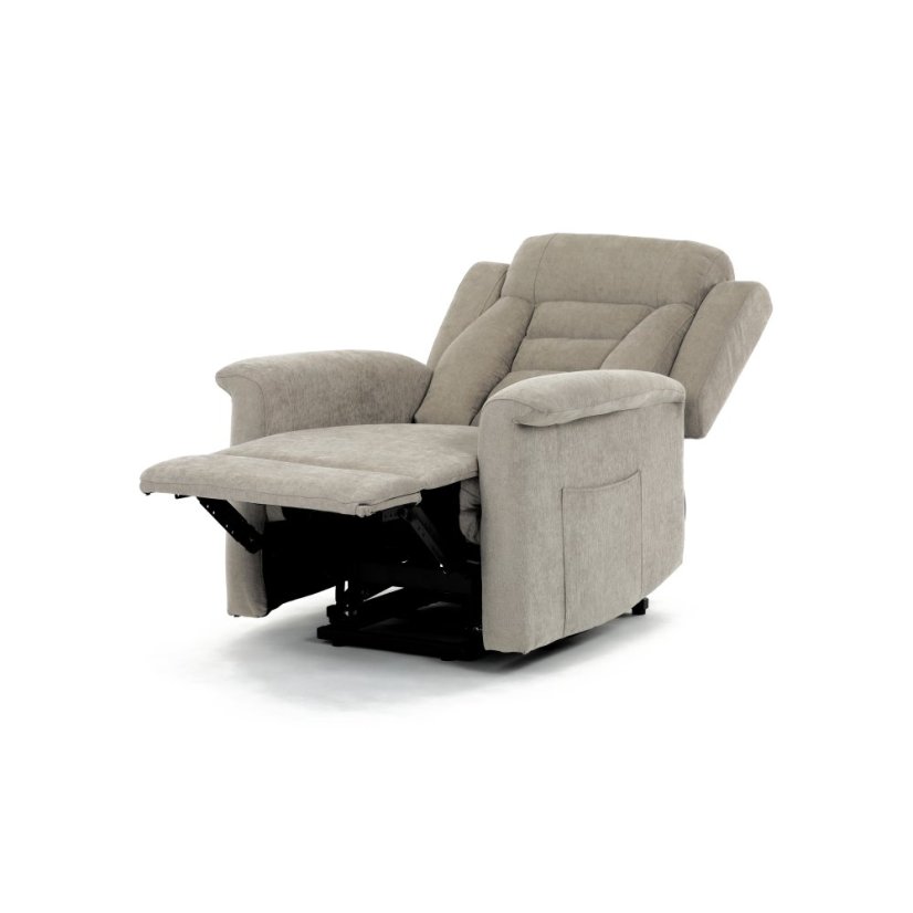 Relaxační křeslo ELECTRO s lanýžovým čalouněním a 2 motory Autronic