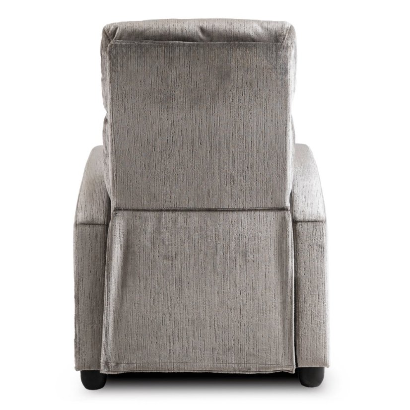 Štýlové Kreslo DANNY — jemného Sivého Zamatu