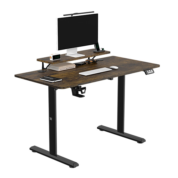 Elektricky výškově nastavitelný stůl HIGHLANDER - 120 cm, hnědá