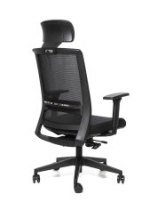 Kancelárska ergonomická stolička Sego RESERVE — sieť/látka, čierna