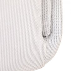 Jídelní otočné křeslo ZENON — kov, látka, bílá (lehce poškozené nohy z nepohledové strany)