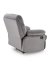Relaxačné polohovacie kreslo DRAGER - zamatová látka, sivá