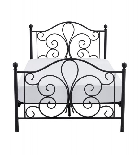 Dvoulůžková postel PANAMA — 90x200, kov, černá