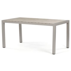 Zahradní stůl BLOCK – 160x90cm, béžová, hliník, polywood, Autronic