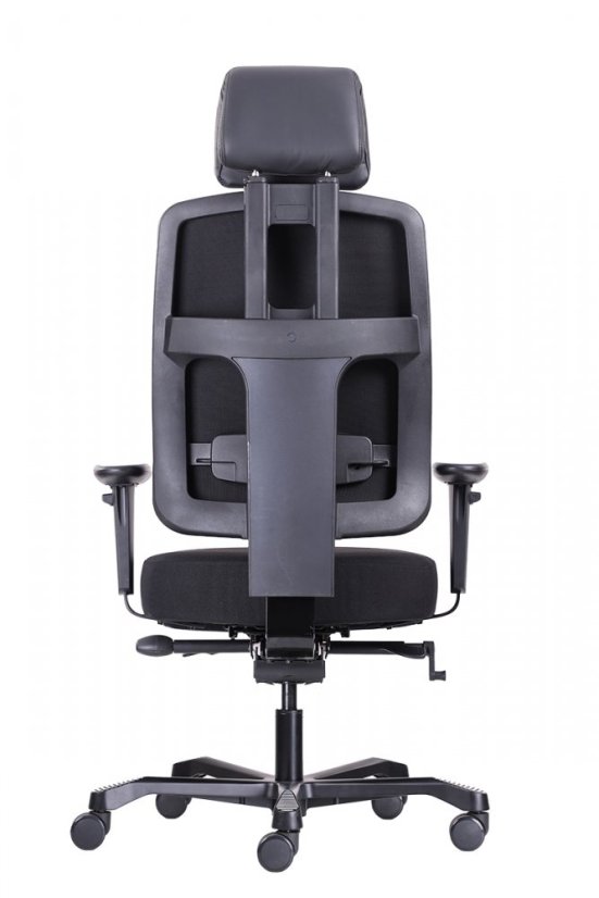 Ergonomická záťažová stolička BOSTON 24/7 — látka, čierna, nosnosť 200 kg
