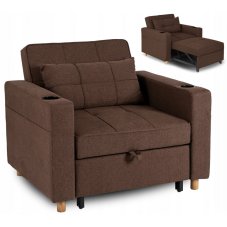 Štýlové hnedé kreslo SOLOR pre pohodlné sedenie