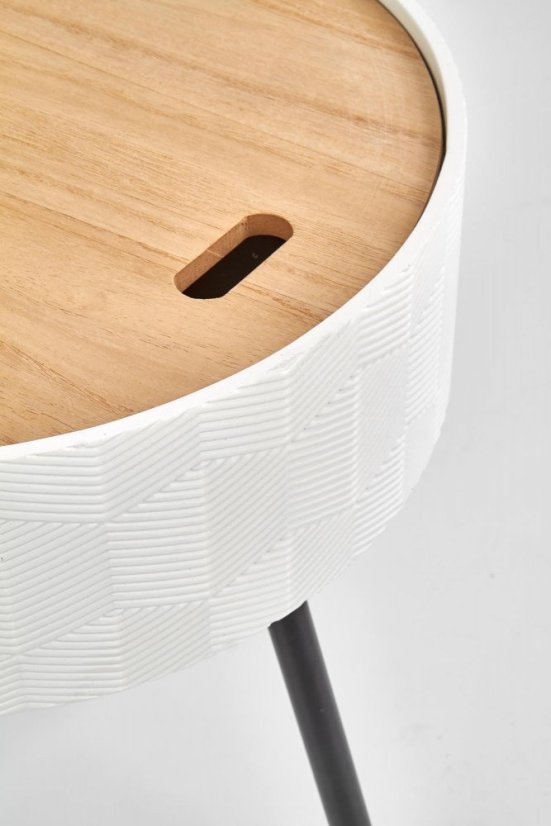 Konferenčný stolík AURA — čierna / biela