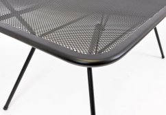Zahradní stůl PATIO –  kov, černá, drátěný design, 160x90 cm