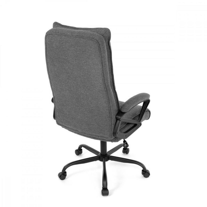 Kancelárske kreslo EZRA — kov, látka, sivá