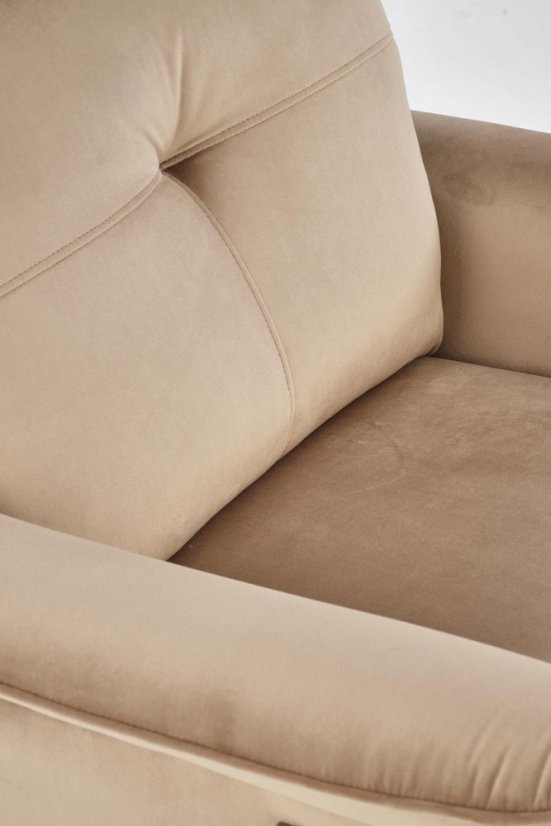 TV kreslo SEMIR s elektrickým polohovaním - látka, béžová