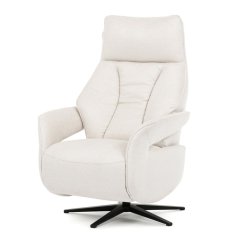 Relaxačné kreslo BILBAO – elektrické vstavané ovládanie, kremove, látka